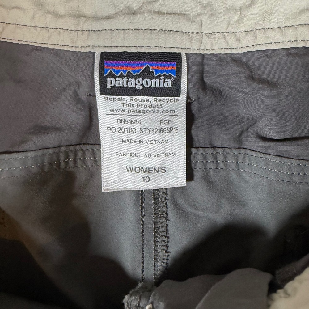 Patagonia Womens Quandary Hiking Pants Forge Grey Roll Up 82166 SP15 Size 10 - Picture 3 of 9
